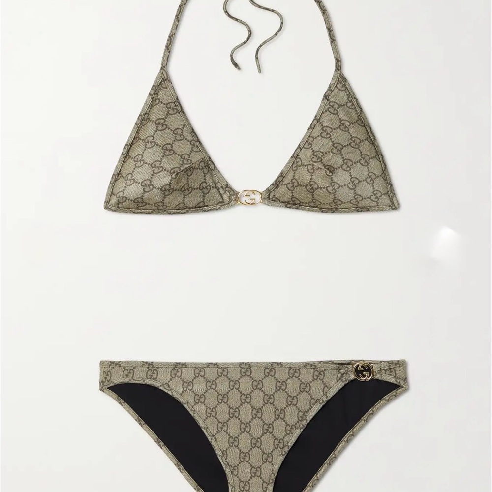 Gucci GG Monogram Beige Bikini Set